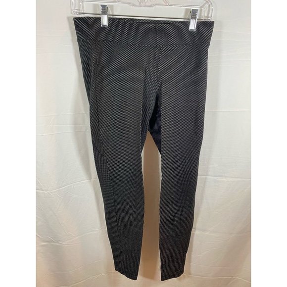 Old Navy Pants Womens Small Cropped Leggings Black White Polka Dot Pull Ons - Picture 1 of 9